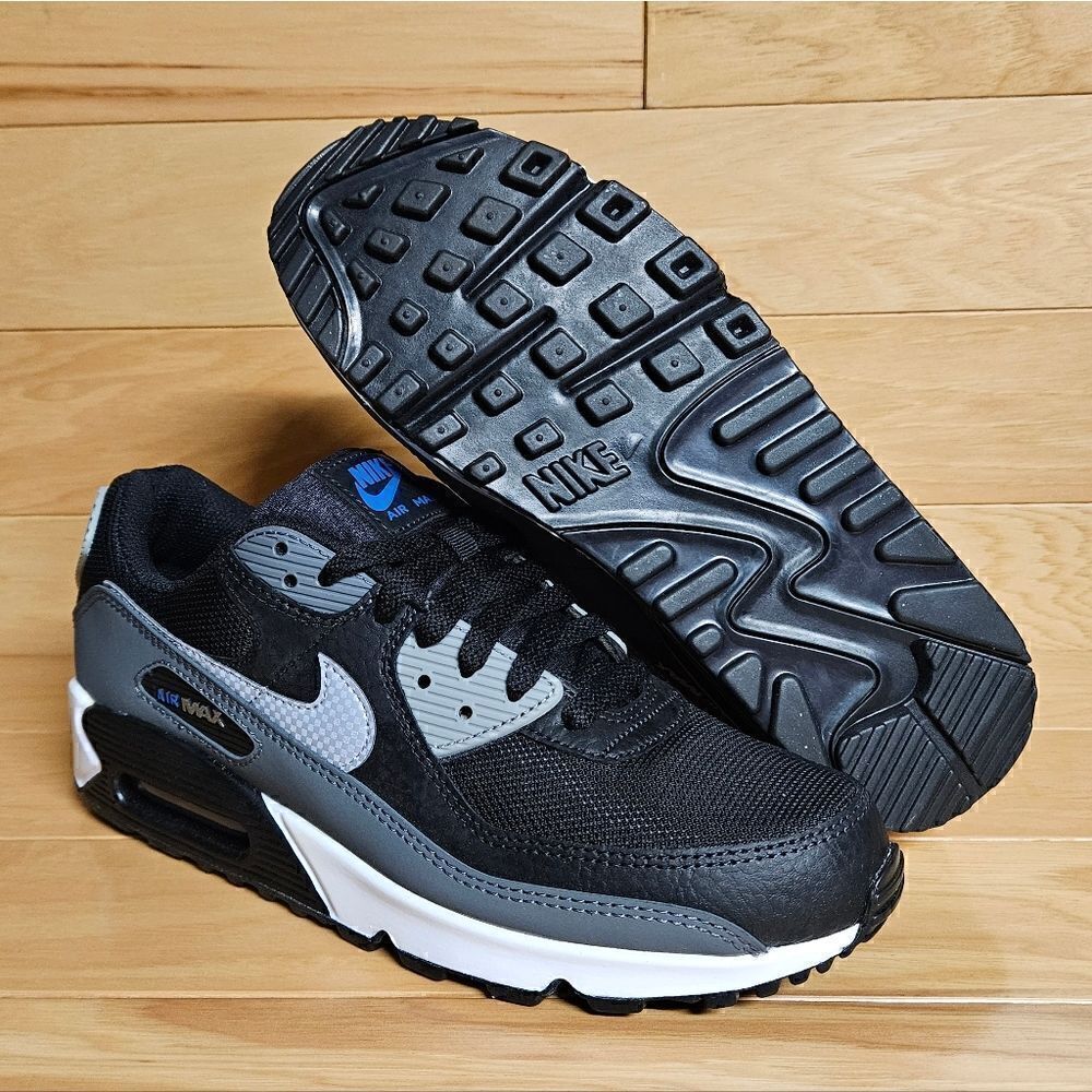 Nike Air Max 90 Black Reflective Silver Iron Grey Mens Running Shoe DM9102-002 - Picture 3 of 12